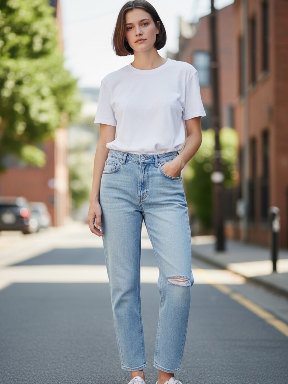 PacSun Light Blue High Rise Mom Jeans